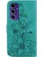 Samsung Galaxy A16 Kabartmalı Zambak Kickstand Kart Tutucu Için Flip Case (Yurt Dışından) 4