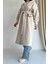 Oversize Taş Rengi Kaşe Kap Kaban 2