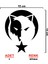 Kurt Ay Yıldız Sticker - Kurt Sticker - Araç Sticker - Araba Sticker - Oto Sticker - Cam Sticker 2