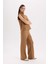 Wide Leg Kışlık Pantolon Beli Lastikli Bağcıklı Geniş Bol Paça D9815AX24WN 1