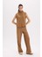 Wide Leg Kışlık Pantolon Beli Lastikli Bağcıklı Geniş Bol Paça D9815AX24WN 2