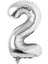 Folyo Balon Rakam Helyum Uyumlu 40 cm Gümüş Renk 1