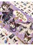 Sanrio Karakter Kuromi 20 Yaprak Pet Sticker 20 Yaprak Kağıt Sticker / 40 Yaprak Mor Kutu Sticker Set 1