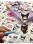 Sanrio Karakter Kuromi 20 Yaprak Pet Sticker 20 Yaprak Kağıt Sticker / 40 Yaprak Mor Kutu Sticker Set 5