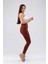 Modlive Derya Kurşun Bordo Yüksek Bel Fitilli Tayt 0608 3