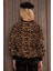 Kadın Kolu Kesik Incili Leopar Desenli Sweatshirt 4