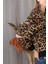 Kadın Leopar Kolu Kesik Inci Detaylı Sweatshirt 2