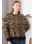 Kadın Leopar Kolu Kesik Inci Detaylı Sweatshirt 3