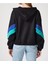 Kadın Kapüşonlu Fermuarlı Siyah Sweatshirt 4