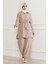 Düğme Detaylı Takım Bej 19223 1