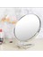 Masaüstü Standlı Makyaj Aynası Katlanabilir Ayna - El Aynası - Yuvarlak Gümüş Renk 4
