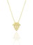 Gümüş Altın Yaldızlı Zirkon Taşlı Seranay Kolye SGTL12666GOLD 1