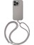 Apple iPhone 16 Pro Uyumlu Kılıf Magsafe Şarj Özellikli Soft Arka Yüzey Askı Ipli Coehl Creme Kapak Gri 1