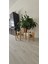 Ahşap Dekoratif Saksı Altlığı 3’lü 40*50*60 cm 2