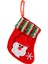 Yılbaşı Süsü Çorap Noel Baba Desenli Kırmızı 11 cm 1