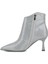 24K430-1 Kadın Topuklu Abiye Bot Gümüş 3