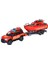 Land Rover Fire Rescue Aracı & Teknesi, Serbest Tekerlek, Die-Cast (Metal), Fonksiyonlu Römork Vinci, Işıklı & Sesli, Kauçuk Lastikler, 1:40, 33,5 cm 1