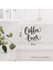 Coffee Lover Ahşap Duvar Yazısı - 30 x 30 cm Siyah Dekoratif Kahve Sever Duvar Dekoru 2