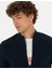 Erkek Lacivert Melanj Slim Fit Fermuarlı Triko Hırka 50278100-VR120 2