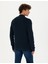 Erkek Lacivert Melanj Slim Fit Fermuarlı Triko Hırka 50278100-VR120 5