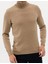 Erkek Camel Melanj Slim Fit Yarım Balıkçı Yaka Basic Triko Kazak 50276161-VR122 6