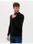 Erkek Siyah Slim Fit Yarım Balıkçı Yaka Basic Triko Kazak 50276158-VR046 3