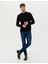 Erkek Siyah Slim Fit Yarım Balıkçı Yaka Basic Triko Kazak 50276158-VR046 4