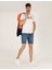 Erkek Koyu Mavi Slim Fit Jean Şort 50267835-VR032 1
