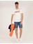 Erkek Koyu Mavi Slim Fit Jean Şort 50267835-VR032 3
