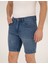 Erkek Koyu Mavi Slim Fit Jean Şort 50267835-VR032 5
