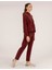 Kadın Bordo Comfort Fit Kapüşonlu Sweatshirt 50254073-VR014 4