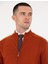 Erkek Kahverengi Slim Fit Fermuarlı Triko Hırka 50263239-VR182 2