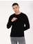 Erkek Siyah Slim Fit Bisiklet Yaka Basic Triko Kazak 50270179-VR046 1