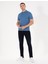 Erkek Koyu Mavi Regular Fit Polo Yaka Merserize Tişört 50262668-VR032 3