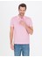 Erkek Pembe Slim Fit Polo Yaka Merserize Tişört 50262665-VR041 1
