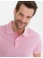 Erkek Pembe Slim Fit Polo Yaka Merserize Tişört 50262665-VR041 2