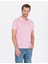 Erkek Pembe Slim Fit Polo Yaka Merserize Tişört 50262665-VR041 3