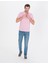 Erkek Pembe Slim Fit Polo Yaka Merserize Tişört 50262665-VR041 4