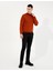 Erkek Bakır Slim Fit Yarım Balıkçı Yaka Basic Triko Kazak 50256965-VR182 1