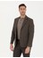 Erkek Kahverengi Yün Karışımlı Slim Fit Ceket 50273163-VR029 3