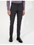 Erkek Koyu Gri Slim Fit Keten Karışımlı Kanvas Pantolon 50259760-VR080 2