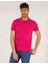 Erkek Pembe Slim Fit Polo Yaka Merserize Tişört 50262665-VR023 1