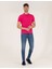 Erkek Pembe Slim Fit Polo Yaka Merserize Tişört 50262665-VR023 4