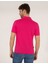 Erkek Pembe Slim Fit Polo Yaka Merserize Tişört 50262665-VR023 5