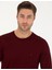 Erkek Kırmızı Slim Fit Bisiklet Yaka Yün Karışımlı Basic Triko Kazak 50270054-VR030 2