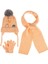 Bebe Kız Atkı Bere Eldiven Takım (1-4 Yaş) K24160-03 Şeftali 1