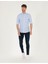 Erkek Açık Mavi Slim Fit Uzun Kollu Gömlek 50268183-VR003 4