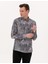 Erkek Gri Slim Fit Uzun Kollu Gömlek 50266599-VR024 1