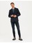 Erkek Lacivert Slim Fit Yün Karışımlı Ceket 50279478-VR033 4