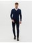 Erkek Açık Lacivert Slim Fit V Yaka Basic Triko Kazak 50276536-VR059 4